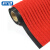 科力邦（Kelibang） 条纹复合地毯 可裁剪双条纹PVC复合防滑 酒店地垫走廊防滑地毯1.6*10m 大红色KBD1211