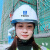 欧华远中国建筑安全帽工地高端工程头盔国标白色工作帽领导定制 蓝色中国建筑铁徽章