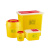 旷峙 实验室耗材 垃圾桶 锐器盒 圆形利器盒 黄色一次性塑料方形垃圾桶3 L方形