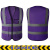 反光衣马甲安全背心 环卫工人衣服荧光衣 反光马甲施工安全服荧光 多口袋款紫色 均码