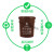 上海垃圾分类垃圾桶大号干垃圾湿垃圾户外圆形咖啡色棕色厨房物业 棕色100升湿垃圾有盖