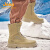 吉普（JEEP）户外雪地靴男士冬季防滑耐磨徒步鞋防撞加绒保暖长筒靴沙漠靴 沙色运动码 39