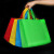 采易乐 无纺布手提袋 广告袋礼品袋环保购物袋外卖打包袋 竖款30*38*10cm（10个）颜色随机09117