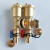地暖分水器自动排气阀排水阀地热放水DN25三尾件暖气自动排气阀 铜本色款每对