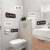 定制创意男女卫生间提示牌酒店WC厕所指示牌门牌双面洗手间提示牌 女洗手间 双面 仿木纹款 30x115cm