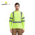 代尔塔 长袖T恤404017 荧光高可视工作服款 圆领 黄色 XL 1件