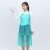 PVC围裙防水防油透明围裙加厚厨房食堂水产工厂简约加长防冻围腰 绿色（长95cm左右的）2条价