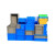 物流箱塑料长方形带盖周转箱加厚工业蓝色收纳箱龟缸胶箱整理箱子 外尺寸：400*300*120
