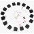 促销方形伸缩拉线盒手表展示防盗钢丝绳拉线器VR头显固定卷线器 黑色1.5米线长(2个铜柱) 定制款