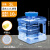 纯净水桶空桶家用功夫茶台专用矿泉水桶储水桶级pc饮水桶 蓝色方形茶道5L+1.1m水管+清洁刷