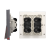 ABB开关插座古典灰色轩致一开双控五孔带USB面板86型插座 空白面板