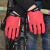 XMSJGIANT捷安特长指手套 公路车山地自行车男女骑行手套单车装备 红色长指手套套【可触屏】 XL