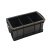 加厚长方形塑料收纳箱带盖五金零件盒小号黑色工具箱不是防净电箱 黑色+专用二格箱+盖子 收纳零件盒