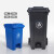 240L户外垃圾桶大号环卫脚踏式商用加厚大码塑料大型分类桶大容量 240L中间脚踏-加强型(军绿) 投放标识