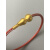 定制适用转运珠手绳2.5mm钢丝绳黄金硬金串珠配绳本命年红绳男女手绳 黑色19cm