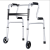 定制适用老年人助行器助力拐杖助步车骨折康复走路残疾专用辅助行 加厚不锈钢双弯+皮革软座