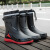 安巧象 雨鞋胶鞋防滑防水耐磨户外雨靴 红色束口 （39-44）备注尺码 