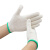 劳保佳 450g 线手套 结实耐磨搬运物流工地劳动防护纱线手套  白色绿边 100双装