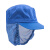 干活带的帽子厂帽子工作帽白色生产车间无尘防尘网帽 蓝色头顶网 均码