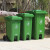 240L户外垃圾桶大号环卫脚踏式商用加厚大码塑料大型分类桶大容量 120中间脚踏-加强型(军绿) 投放标识