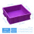 加厚正方形周转箱塑料零件盒收纳正方型塑料箱收纳盒工具箱物流箱 四格蓝色355x355x110mm