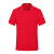 夏季企业工作服拼色男女同款翻领短袖T恤polo衫印logo 红色 S