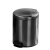 鲁识 圆形不锈钢脚踏式垃圾桶简约家庭卫生间卧室客厅 黑金-5L