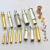 定制加工铜插针插孔 航空连接器插头公母铜针 pin针 水实心镀金插 1.0冠簧公母针10个