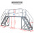 铝合金过桥平台梯子双侧跨梯工作台折叠梯加厚登高梯工厂专用 ZHKT1.29