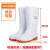 大码白色雨鞋食品厂工作雨靴防滑食品卫生靴防油加绒加棉保暖水鞋 508中筒白色 39