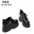 鸥诗洛（oushiluo）品牌隐形内增高女鞋休闲新款牛皮10cm厘米厚底松糕系带坡跟女单鞋 黑色 33