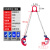 油桶起重钳吊钩链条夹具叉车铁桶夹子钩桶夹合金精铸吊具 吊钩款双链1吨--模锻【铁桶 】