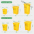 垃圾桶黄色废弃物脚踏桶医院诊所专用大号带盖商用脚踩桶 加厚15L生活/脚踏/灰色