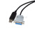 USB转DB15 15孔母头 适用于注射泵连PC RS485串口通讯线 黑色 FT232RL芯片 5m