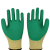 安迪乳胶掌浸涤棉劳保手套 耐磨防油防水耐酸碱手套 工地机械手套 绿色 XS 实用装(12双)