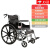 轮椅轮椅老人可折叠代步车折叠轮椅便携式轮椅折叠轻小轮 一体轮软座皮革