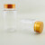 铸固 透明塑料瓶 实验室PET广口密封瓶分装瓶UV盖塑料瓶 金盖圆形150ml(20个) 