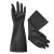 FACEMINI工业乳胶手套加长加厚耐酸碱耐腐蚀防水防化劳保手套 60cm 黑色加厚