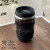 镜头水杯摄像单反摄影保温杯男设计小众创意个性搞怪相机咖啡杯子 370ml 镜头杯-透明盖+杯刷