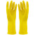 金诗洛 KY008 橡胶手套 加厚耐磨耐用清洁擦车工业劳保手套塑料手套防滑 黄色1双M