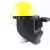 配帽式电焊防护面罩焊工面罩护脸防烤全脸男士面具头戴式高空面罩 支架款高空面罩+黄ABS安全