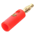 RUISHIFB 镀金4mm香蕉插头固定免焊仪器仪表插头红色 1个价格100个起订