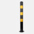 冷轧钢警示柱颜色 黄黑 高度 500mm 管径 114mm