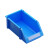 工创优品 零件盒组合式塑料加厚斜口收纳物料零散螺丝盒仓储货架盒H1蓝色 180*120*80mm