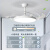 利歌餐厅风扇灯现代简约2024年新款隐形变频超薄护眼吊扇灯卧室饭厅灯 黑色-48寸-42W-无极调光 变频遥控款-配遥控器
