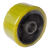 混凝土水泥搅拌机胶轮脚轮摩擦包胶轮工地砂浆搅拌机小胶轮子配件 黄色聚氨酯