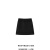 XANDRA 24春夏黑色空气棉运动卫衣薄款宽松圆领长袖纯色休闲上衣 黑色 短裙 S