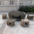 琅晓石桌石凳天然鹅卵石别墅户外庭院花园镂空 异形家用石头茶桌子 长1.9米一桌4凳