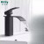 贝尔希（BESy）瀑布式面盆冷热水龙头卫生间浴室柜洗手盆洗脸盆台 方体扁嘴瀑布式标准款-高雅黑色