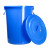 雨林军 水桶 大号圆形垃圾桶 户外大容量加厚塑料收纳桶 60升蓝色有盖 单位：个	